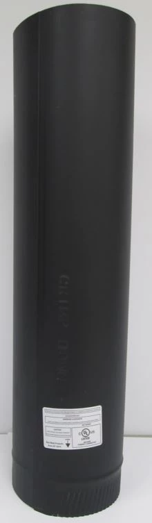 Gray Metal Products 6" x 12" 24 Ga. Black Stove Pipe 3 Gray Metal Products 6" x 12" 24 Ga. Black Stove Pipe