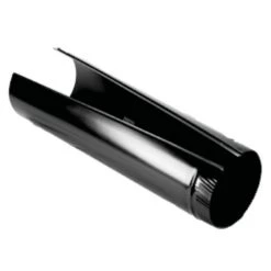 Grey Metal 8" 1ft Single Wall Stove Pipe Black