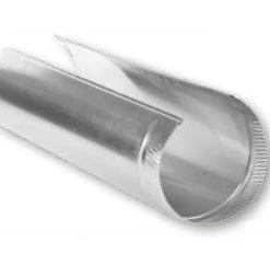 Gray Metal Galvanized 8" x 24" Round Pipe, 26 ga.