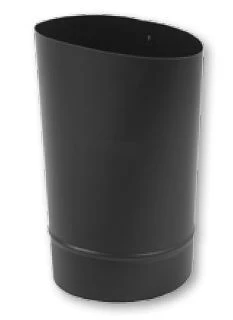 Gray Metal Black 7" Oval x 6" Round Boot, 24 ga. 3 Gray Metal Black 7" Oval x 6" Round Boot, 24 ga.