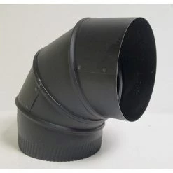 Gray Metal Products 4-24-0602 Elbow Adjustable 4 inch 24GA - Black