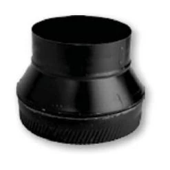 Gray Metal 4x6 Increaser, Large End Crimped - Black