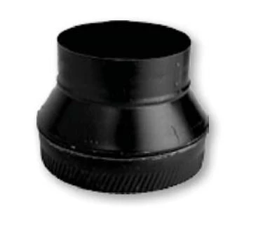 Gray Metal 4x6 Increaser, Large End Crimped - Black 3 Gray Metal 4x6 Increaser, Large End Crimped - Black