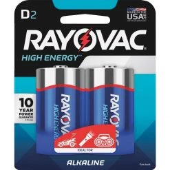 Rayovac D Alkaline Batteries 2 Pack