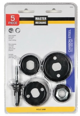 Master Mechanic 5 pc Hole Saw Kit 3 Master Mechanic 5 pc Hole Saw Kit