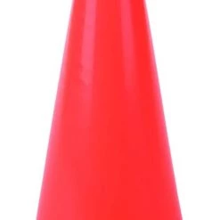 Cortina Traffic Cone, Vinyl with Black Base, 18" Height, Red/Orange