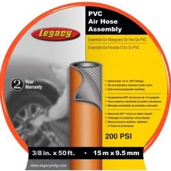 Legacy HL23850FO2-A02 3/8"x50' 200 PSI PVC Air Hose -Home Improvement Sales Shop 17650030 3