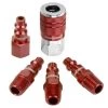 ColorConnex Coupler & Plug Kit (5 Piece), Industrial Type D, 1/4 in. NPT, Red 2 ColorConnex Coupler & Plug Kit (5 Piece), Industrial Type D, 1/4 in. NPT, Red -Home Improvement Sales Shop 17650265