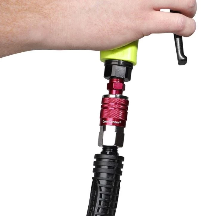 ColorConnex Coupler & Plug Kit (5 Piece), Industrial Type D, 1/4 in. NPT, Red 4 ColorConnex Coupler & Plug Kit (5 Piece), Industrial Type D, 1/4 in. NPT, Red - Image 2