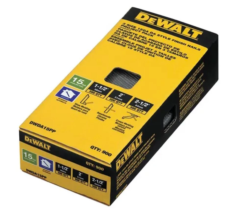 DeWalt Bright Angled DA Finish Nails Assortment 3 DeWalt Bright Angled DA Finish Nails Assortment