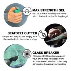 Sabre Red Safe Escape 3-in-1 Automotive Tool - Mint -Home Improvement Sales Shop 19010045 3