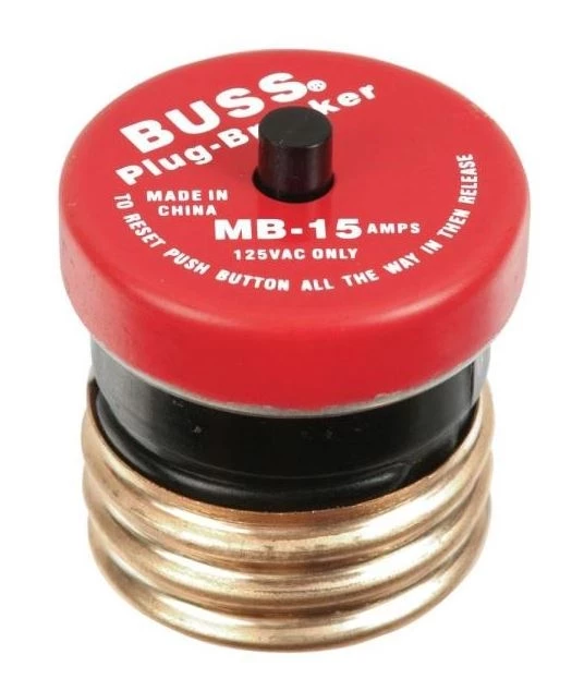 Bussmann BP/MB Edison Base Mini-Breaker Fuse 3 Bussmann BP/MB Edison Base Mini-Breaker Fuse