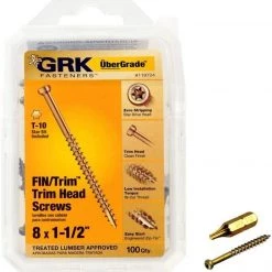 GRK Fastners #8 Fin/Trim Finishing Trim Head Star Drive Screw – 100 Pack -Home Improvement Sales Shop 19570111 3 1