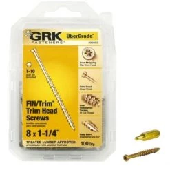 GRK #8 x 1-1/4" Star Drive Trim-Head Finish Screws