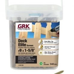 GRK Deck Elite #9 x 1-5/8" L Star Head Deck Screws -Home Improvement Sales Shop 19571497 1 1