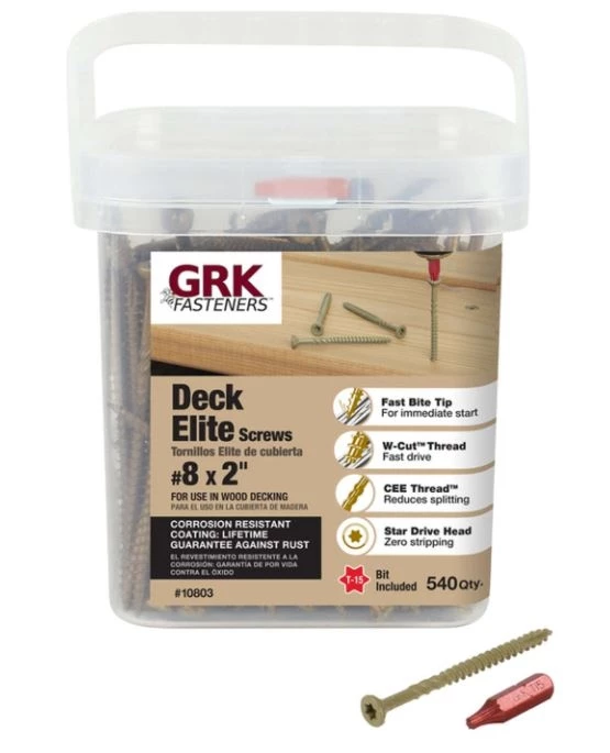 GRK Deck Elite #8 x 2" L Star Star Head Deck Screws 4 GRK Deck Elite #8 x 2" L Star Star Head Deck Screws - Image 2