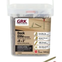 GRK Deck Elite #8 x 2" L Star Star Head Deck Screws -Home Improvement Sales Shop 19571499 1