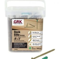 GRK Deck Elite #9 x 3" L Star High Corrosion Resistant Wood Screws 5 GRK Deck Elite #9 x 3" L Star High Corrosion Resistant Wood Screws -Home Improvement Sales Shop 19571502 1 1