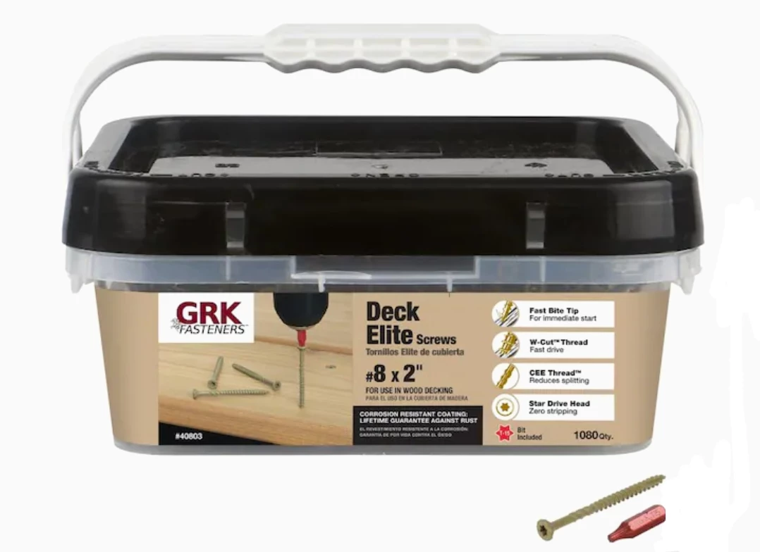 GRK 8 x 2" Wood To Wood Deck Screws 4 GRK 8 x 2" Wood To Wood Deck Screws - Image 2