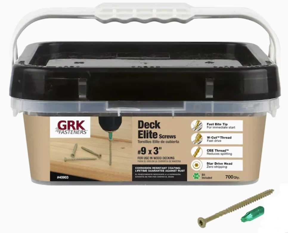 GRK 9 x 3" Wood To Wood Deck Screws 4 GRK 9 x 3" Wood To Wood Deck Screws - Image 2