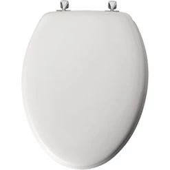 Mayfair Toilet Seat Elongated with Chrome Hinges