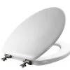 Mayfair by Bemis Edgewater™ Elongated Enameled Wood Toilet Seat, White -Home Improvement Sales Shop 19650659 1