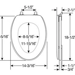 Mayfair by Bemis Edgewater™ Elongated Enameled Wood Toilet Seat, White 8 Mayfair by Bemis Edgewater™ Elongated Enameled Wood Toilet Seat, White -Home Improvement Sales Shop 19650659 2 1
