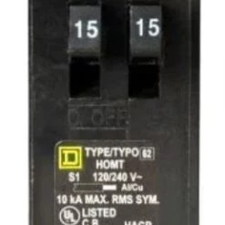 Square D Homeline 2-15 Amp Single-Pole Tandem Circuit Breaker