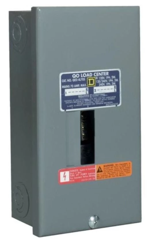 Square D QO 70 Amp 2-Space 4-Circuit Indoor Main Lug Load Center w/Surface Mount Cover 3 Square D QO 70 Amp 2-Space 4-Circuit Indoor Main Lug Load Center w/Surface Mount Cover