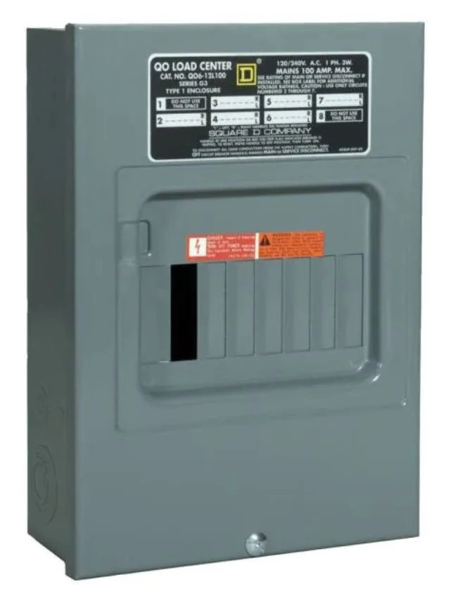 Square D QO 100 Amp 6-Space 12-Circuit Indoor Main Lug Load Center w/Surface Mount Cover 3 Square D QO 100 Amp 6-Space 12-Circuit Indoor Main Lug Load Center w/Surface Mount Cover