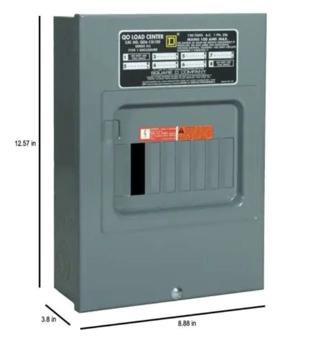 Square D QO 100 Amp 6-Space 12-Circuit Indoor Main Lug Load Center w/Surface Mount Cover 4 Square D QO 100 Amp 6-Space 12-Circuit Indoor Main Lug Load Center w/Surface Mount Cover - Image 2