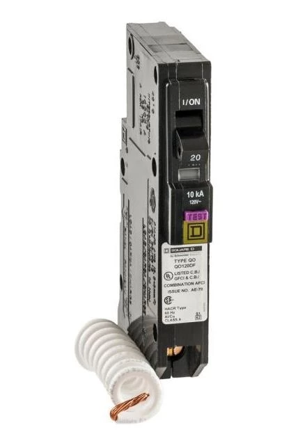 Square D QO120DFC 20 Amp Dual Function Circuit Breaker 3 Square D QO120DFC 20 Amp Dual Function Circuit Breaker