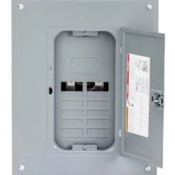 Square D Homeline 125 Amp 8-Space 16-Circuit Indoor Main Lug Plug-On Neutral Load Center w/Cover