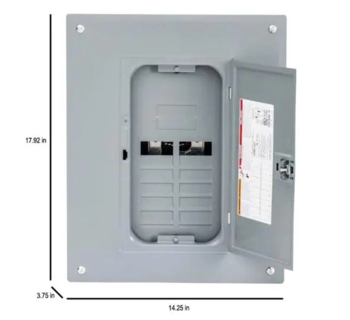 Square D Homeline 125 Amp 8-Space 16-Circuit Indoor Main Lug Plug-On Neutral Load Center w/Cover 4 Square D Homeline 125 Amp 8-Space 16-Circuit Indoor Main Lug Plug-On Neutral Load Center w/Cover - Image 2