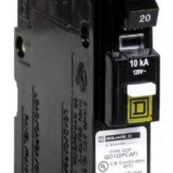 Square D QO 20 Amp Single-Pole Plug-On Neutral Combination Arc Fault Circuit Breaker