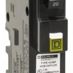 Square D Homeline 20 Amp Single-Pole Plug-On Neutral Combination Arc Fault Circuit Breaker