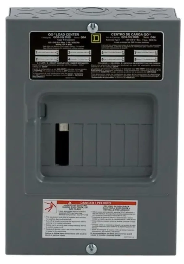 Square D QO 100 Amp 8-Space 16-Circuit Indoor Surface Mount Main Lug Load Center 3 Square D QO 100 Amp 8-Space 16-Circuit Indoor Surface Mount Main Lug Load Center