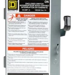 Square D 30 Amp 240-Volt 2-Pole Fused Indoor Light Duty Safety Switch