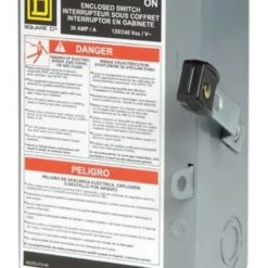 Square D 30 Amp 240-Volt 2-Pole Fused Indoor Light Duty Safety Switch -Home Improvement Sales Shop 2501057 2 1