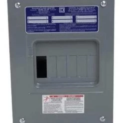 Square D Homeline 100 Amp 6-Space 12-Circuit Indoor Flush Mount Main Lug Load Center w/Cover No Door