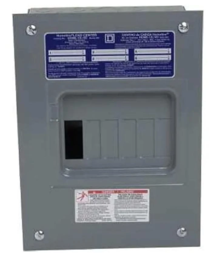 Square D Homeline 100 Amp 6-Space 12-Circuit Indoor Flush Mount Main Lug Load Center w/Cover No Door 3 Square D Homeline 100 Amp 6-Space 12-Circuit Indoor Flush Mount Main Lug Load Center w/Cover No Door