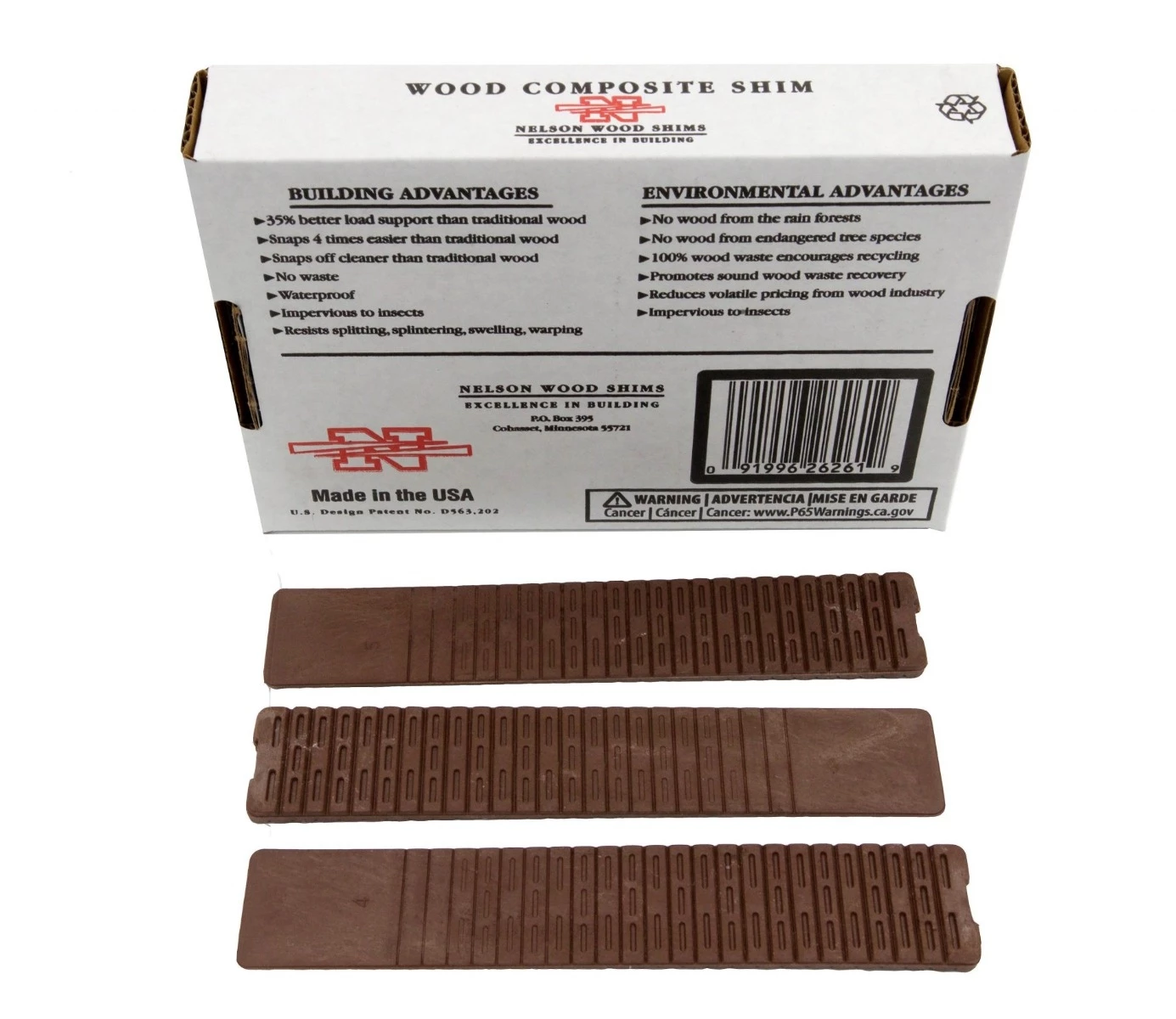 Nelson Shims 8″ Composite Shim – 32 pack 4 Nelson Shims 8″ Composite Shim – 32 pack - Image 2