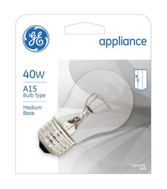 GE Incandescent Appliance Light Bulb, 40 Watt 3 GE Incandescent Appliance Light Bulb, 40 Watt