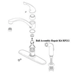 Delta Stainless Steel Kitchen/Lavatory Lever Handle Ball Assembly -Home Improvement Sales Shop 2580034 2