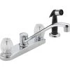 Peerless Chrome Kitchen Faucet with Acrylic Handles and Sprayer -Home Improvement Sales Shop 2581064 1 1