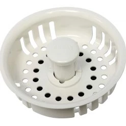 Plumb Pak Strainer Basket Replacement w/Adjustable Post, White