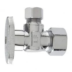 Plumb Pak 1/4 Turn Angle Valve 1/2' Nominal Copper Inlet by 3/8' OD Outlet