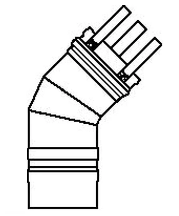 Selkirk 9411 Special Gas Vent 45 Elbow, 4" SS EZ Seal Saf-T Vent 3 Selkirk 9411 Special Gas Vent 45 Elbow, 4" SS EZ Seal Saf-T Vent