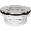 This Sioux Chief 2" PVC No-Caulk Shower Module Drain w/ SS Strainer.
