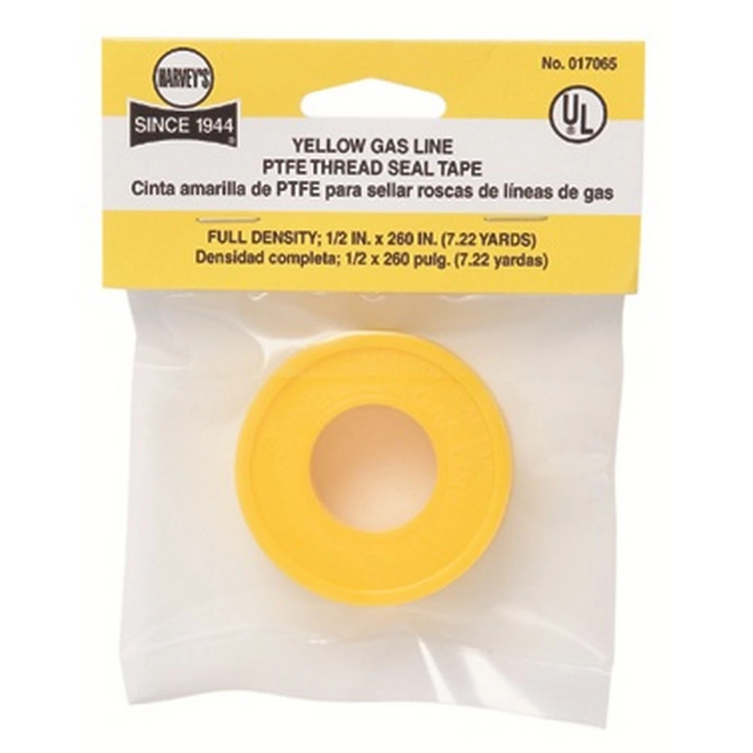 Harvey ½" x 260" Yellow Gas Line PTFE Thread Seal Tape 4 Harvey ½" x 260" Yellow Gas Line PTFE Thread Seal Tape - Image 2
